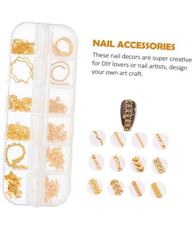1 Box Nail Art Accessories Nail Decorations Metal Chain for Nail Punk Jewelry Nail Chains for Nail Art Metal Nail Stud Nail Monomer Dish Copper The Chain Decorative Nails - Buy Online on GoSupps.com