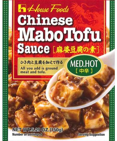 Pack of 3 House Foods Medium Hot Chinese Mabo Tofu Sauce, 5.29 Ounce 5.29 Ounce (Pack of 3)