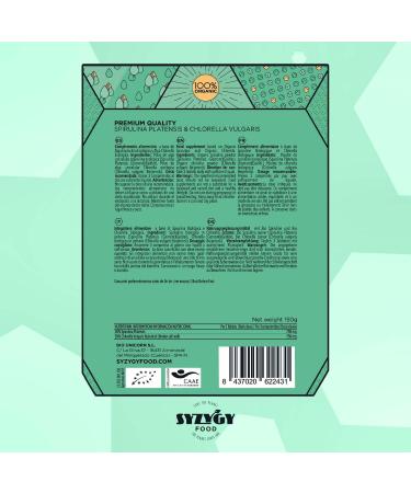 SYZYGY FOOD | Certified Organic Chlorella and Spirulina | 300 Tablets of 500mg | DETOX - Vegan - Rassasizing Plant Protein | Vitamins - Minerals - Iron | Certified Organic - Buy Online on GoSupps.com