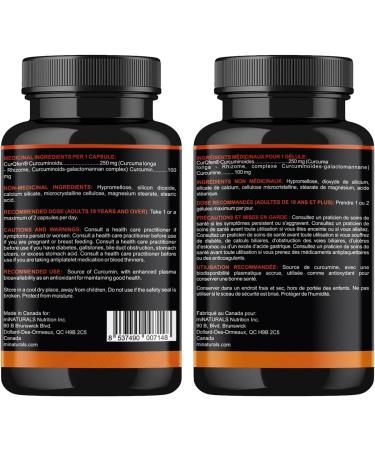 miNATURALS Turmeric Curcumin Fenugreek Supplement with CurQfen for Enhanced Bioavailability - 120 Capsules - Buy Online on GoSupps.com