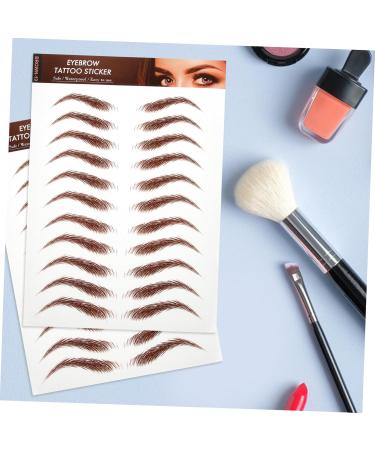 NOLITOY 15 Sheets Eyebrow Stickers Eyebrows Makeup Sticker Makeup Eyebrow Simulation Eyebrow Fake Eyebrows 1 count (Pack of 1) Brownx3pcs - Buy Online on GoSupps.com