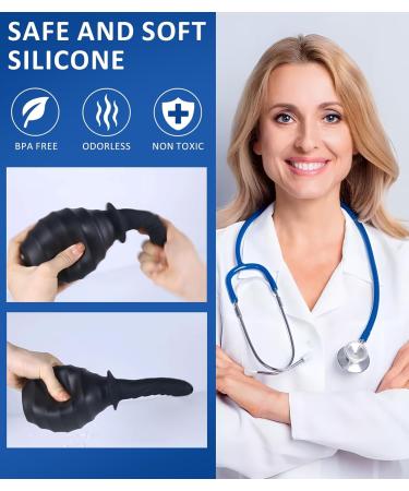 Portable Green Enema for Intestinal Cleaning - 380ml Medical Silicone Irrigator for Men & Women - 1 Pack Klistier - Buy Online on GoSupps.com