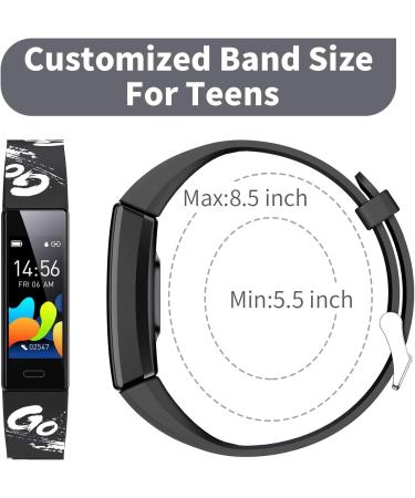 Hofit Kids Fitness Tracker Watch - Pedometer Heart Rate Monitor & Sleep Tracker IP68 Waterproof 2 Bracelets Ideal Gift for Boys & Girls - Black - Buy Online on GoSupps.com
