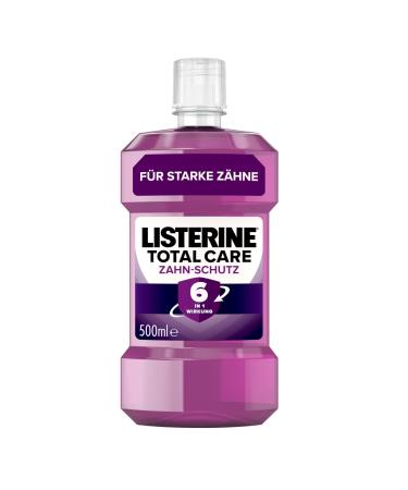 Listerine Total Care Dental Protection (500 ml) protective mouthwash against caries with 6 in 1 effect antibacterial mouthwash protects against gum problems up to 24h fresh breath 500 ml (1 Pack) Total care protection
