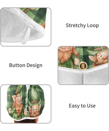 Super Absorbent Saint Patrick's Day Gnome Hair Towel 2 Pack - Quick Dry Hair Turbans for Women & Girls - Buy Online on GoSupps.com