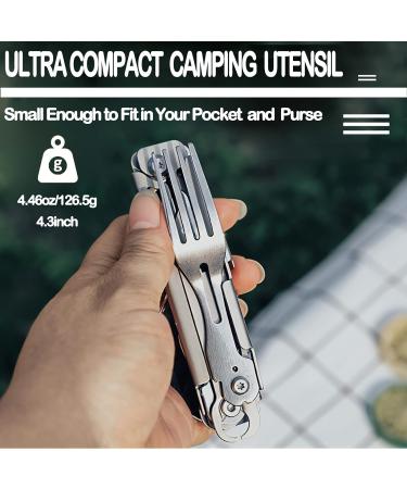 Wemomo 5-in-1 Camping Utensils Set - Portable Stainless Steel Flatware for Travel, Hiking, and Backpacking - Buy Online on GoSupps.com