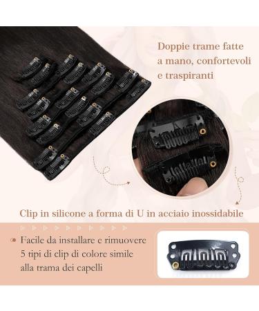 100% Remy Real Hair Clip-In Extensions - 50cm 70g - #1B Natural Black - Smooth 8 Tresses - Buy Online on GoSupps.com