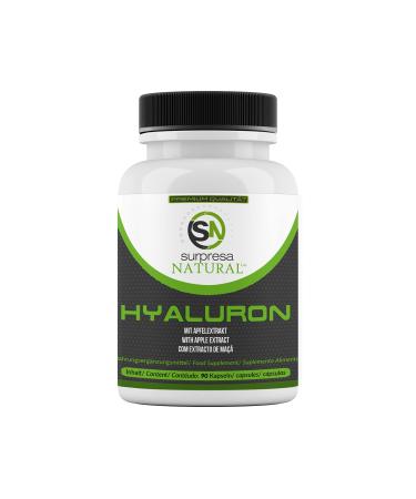 Surpresa Natural Highly Dosed Hyaluronic Acid Capsules I 1 x 90 Capsules with Apple Extract I 500 mg Hyaluronic Acid with 500-700 kD Per Capsule I Hyaluronic Acid Capsules I Capsules
