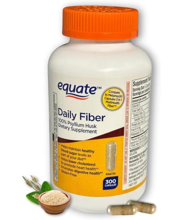 Daily Fiber Psyllium Husk Capsules 300ct (Pack of 1) Boxed by Fusion Shop Store - Buy Online on GoSupps.com