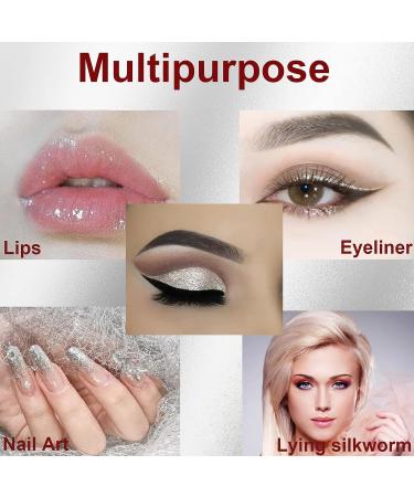 Rosarden Silver Glitter Eyeliner - Waterproof Shimmer Metallic Liner for Multi Dimensional Eye Makeup - Buy Online on GoSupps.com