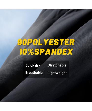 MIER Men's Running Shorts 7- Quick Dry Gym Athletic Workout Shorts- Black Medium- Zipper Pockets - Buy Online on GoSupps.com