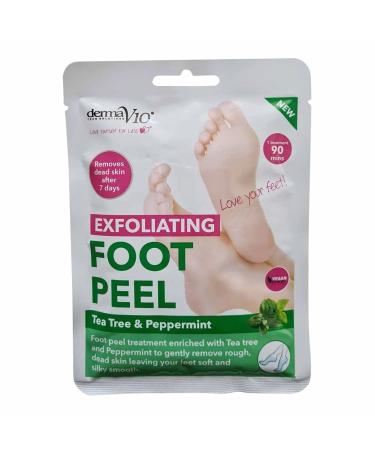 DermaV10 Exfoliating Foot PeelTea Tree and Peppermint