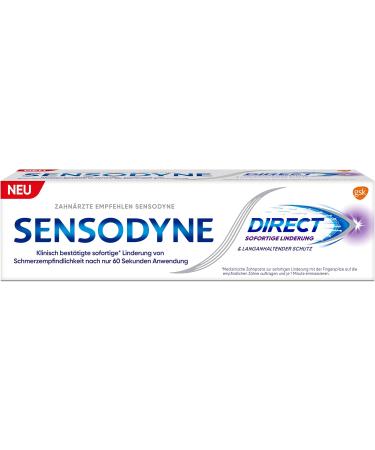 Sensodyne Direct Toothpaste - Immediate Pain Relief for Sensitivity | 75ml (3-Pack) - Fast-Acting Formula - Buy Online on GoSupps.com