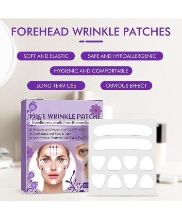 VERYCOZY Forehead Wrinkle Patches - 100 PCS Face Tape for Smooth Fine Lines & Wrinkles | Invisible Silicone Patches for Overnight Reduction on Forehead, Eyes, Around Mouth & Upper Lip - Buy Online on GoSupps.com