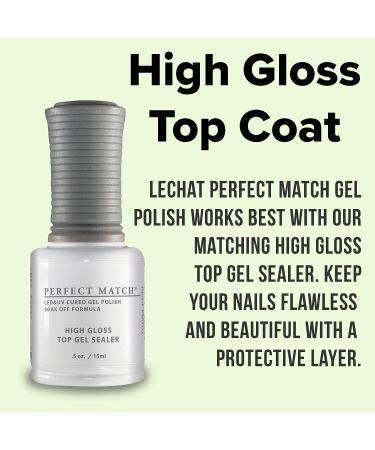 LeChat Perfect Match Gel Polish Top Gel Sealer + Nail Lacquer Set (0.5 oz) - High Gloss Finish, Easy Application - Buy Online on GoSupps.com