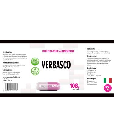 Hepatica Mullein Mullein (Verbascum Thapsus) 500mg 180 Vegan Capsules Tested by Third Party Laboratory Gluten Free and GMO Free - Buy Online on GoSupps.com