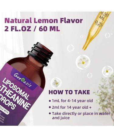 Liposomal L-Theanine with GABA Liquid Drops Theanine 400 mg Supplement for Kids & Adults with Magnesium Glycinate Chamomile Flower Vitamin E & B6 Stress Relief zzZ & Relaxation Support 2 FL OZ - Buy Online on GoSupps.com