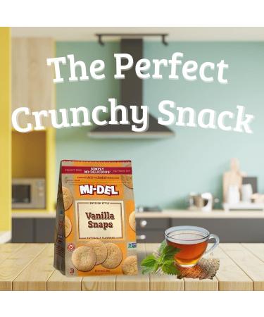 Mi-Del Vanilla Snaps Cookies - Non-GMO Crunchy & Healthy Snack | 10oz Peanut-Free Kosher Treat with Authentic Vanilla Flavor - Buy Online on GoSupps.com