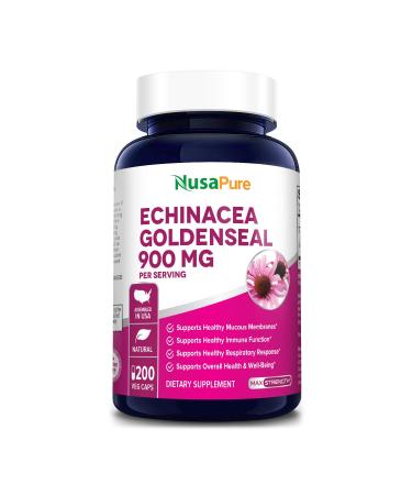 Echinacea Goldenseal 900mg 200 Veggie Caps (Vegetarian, Non-GMO & Gluten Free) - Buy Online on GoSupps.com