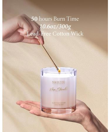 Buy M&SENSE Rose Scented Candles - Natural Soy Wax Luxury 60 Hour Burn Candle for Home Perfect Valentine's Day Gift for Women - Relaxation & Aromatherapy - Buy Online on GoSupps.com