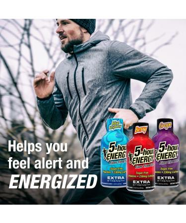 5-Hour Energy Extra Strength Shots Variety Pack 30 Count (1.93 fl oz) - Berry Grape Blue Raspberry - Buy Online on GoSupps.com