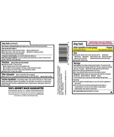 Member's Mark Acetaminophen Pain Reliever 500mg Gelcaps - 400 Gelcaps Bottle - Buy Online on GoSupps.com