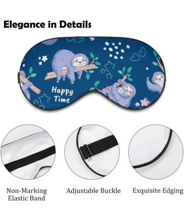 Tropical Sloths Sleep Mask - Adjustable Eye Cover for Sleeping, Blocking Light, Night Travel - for Men and Women - Buy Online on GoSupps.com