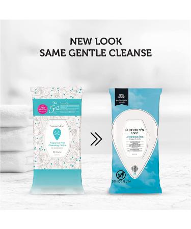 Summer's Eve Fragrance Free Gentle Feminine Wipes - 32 Count Cleansing Cloths (Pack of 1) - Buy Online on GoSupps.com