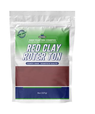 Red Clay Mask Natural Mineral-Rich Facial Clay for All Skin Types Vegan Cruelty-Free Organic Skincare 8oz / 227g