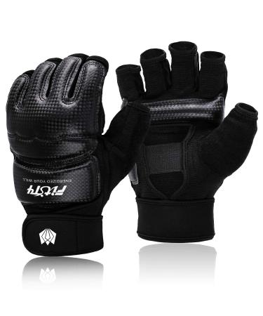 Fitst4 Sports MMA gloves boxing gloves padded training gloves box bag sandbag kickboxing martial arts taekwondo sparring with wrist protection for men black M - Buy Online on GoSupps.com