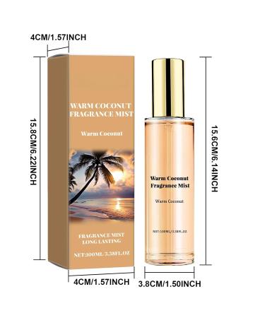Warm Coconut Fragrance Mist Skin Body Mist Intimate Partner Perfumes for Women Long Lasting Fresh Perfume Spray Portable Natural Non-Greasy Dating Fragrance Warm Coconut (2 Pcs) - Buy Online on GoSupps.com