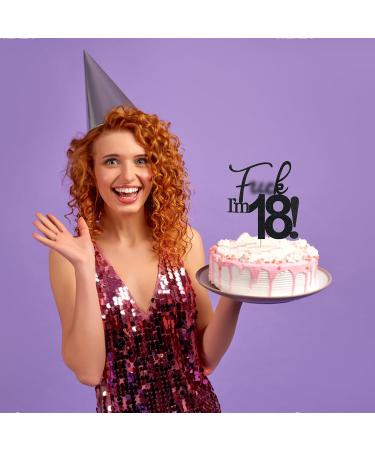 VIKY 18th Birthday Cake Topper & Decoration | Glitter Torten Deko for Young Girls 18th Birthday Party - Buy Online on GoSupps.com