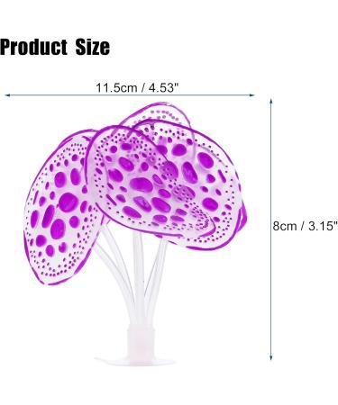 Buy VOCOSTE Silicone Glowing Aquarium Simulation Coral - Purple Violet with Suction Cup for International Shipping - Buy Online on GoSupps.com