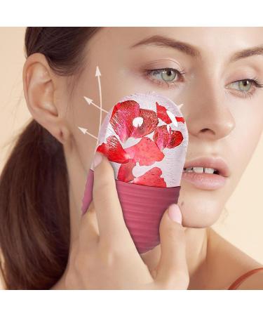 Ice Cube Roller Massager for Face - Reusable Silicone Ice Tray Mold | Reduce Puffiness & Shrink Pores - Beauty & Skin Care Tool in Pink - Buy Online on GoSupps.com