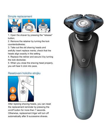 SH70/52 Replacement Heads for Philips Series 7000 Shavers - Compatible with S7370 S7371 & S7720 - 3-Pack - Buy Online on GoSupps.com