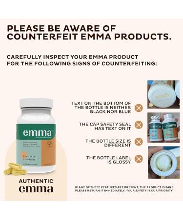 Emma Gut Health - 2 Pack | Gas & Bloating Relief Constipation Aid Leaky Gut Repair - Probiotics & Laxative Alternative - 120 Capsules - Buy Online on GoSupps.com