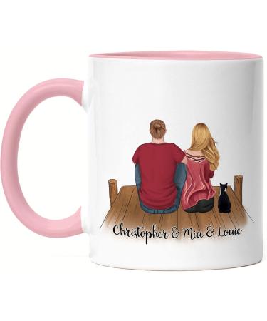 Personalized Pink Cat Cup for Cat Lovers - Perfect Gift for Couples & Cat Owners - Buy Online on GoSupps.com