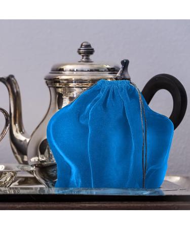 4-Piece Silver Storage Anti-Tarnish Cloth Bags for Jewelry & Silverware | Silver Polishing Cloth for Tarnish Cleaning | Blue 9.8 x 12.8 Inch - Buy Online on GoSupps.com