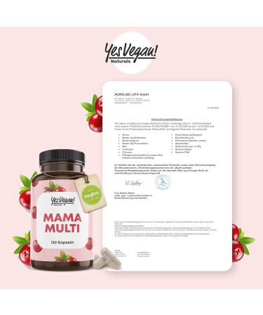 Mama Multi 3-in-1 Prenatal Vitamins - 120 Vegan Capsules for Fertility Pregnancy & Breastfeeding - 16 Superfoods & Nutrients - 4-Month Supply - Buy Online on GoSupps.com