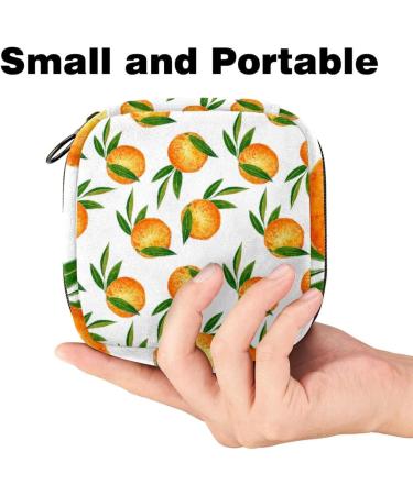 Shop Muooum Menstrual Artery Bag for Women - Zippered Bandage Bag & Tampon Collector (Watercolor Fruit Orange Color 3) - Buy Online on GoSupps.com