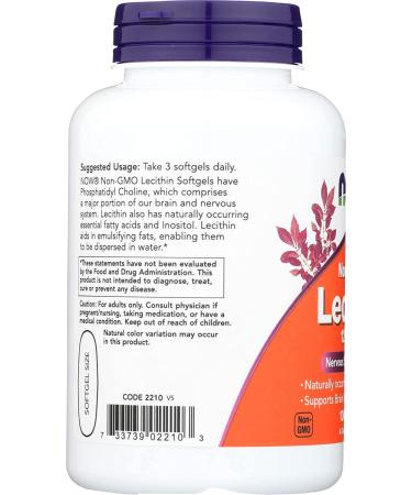 Now Foods Lecithin 19 Grain 1200 mg - 100 Softgels - Buy Online on GoSupps.com