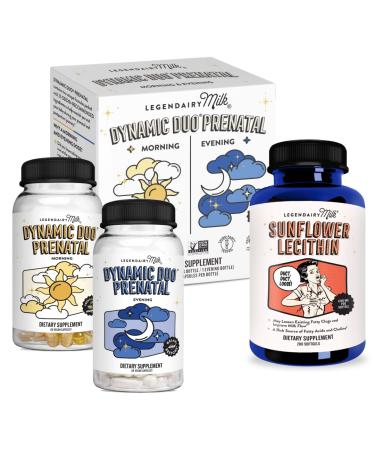 Legendairy Milk Prenatal Vitamin + Sunflower Lecithin Bundle for Pregnancy & Lactation Support