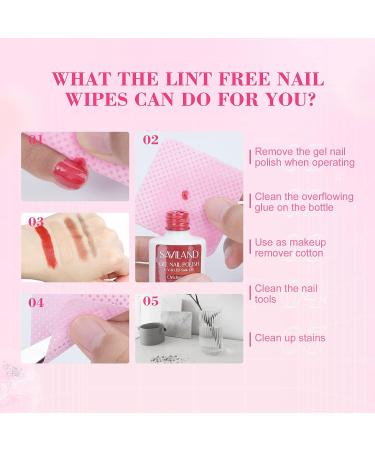 Saviland 1080PCS Lint Free Nail Wipes with Pump Dispenser - Professional Soak Off Gel Nail Polish Remover - Buy Online on GoSupps.com
