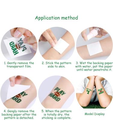 LUOEM Football Face Tattoos - 72 Pcs Temporary Body Stickers for Sports Events and Parties - Buy Online on GoSupps.com