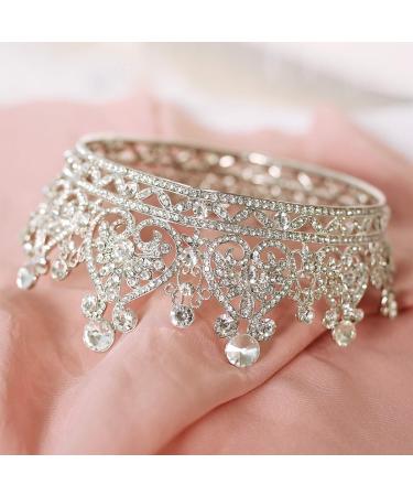 Makone Crystal Queen Crown for Women - Wedding, Prom, Bridal Party, Halloween Costume - Buy Online on GoSupps.com