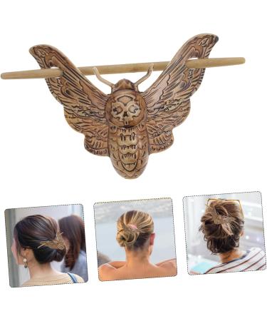 minkissy Moth Hairpin Wood Hair Bun Clip Japanese Chopsticks Hair Clips for Girls Metal Hair Claw Clips Wedding Hair Clip Chignon Pin Japanese Bread Shawl Pin Tie Miss With Stick Plastic - Buy Online on GoSupps.com
