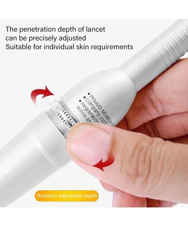 Aluminum Alloy Blood Lancing Device for Sugar Monitoring - Household Sampling Pen for Cupping - Silver - Buy Online on GoSupps.com