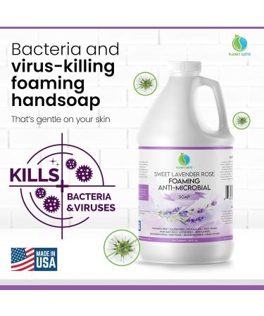 AntiMicrobial Hand Soap 64 oz - Sweet Lavender Rose Gentle Foaming Liquid Hand Soap Refill Antibacterial - Moisturizing Long Lasting Freshness & Safe for Skin Sweet Lavender Rose 1 Count (Pack of 1) - Buy Online on GoSupps.com