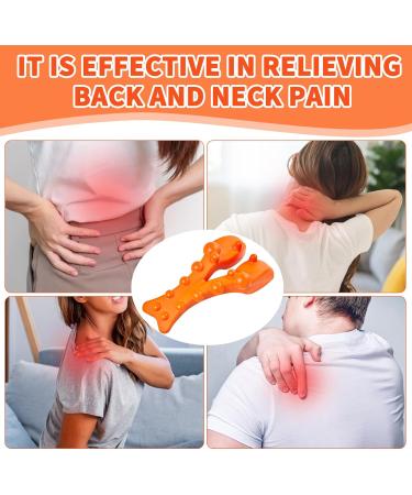 Smtelgance Trigger Point Massager: Ultimate Trapezius Massage Device for Neck & Shoulder Relief - Relax & Relieve Fatigue (Orange) | International Shipping Available - Buy Online on GoSupps.com