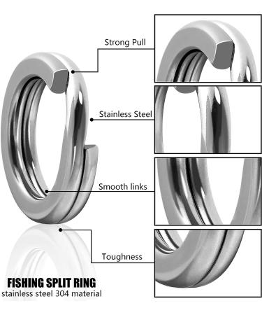 100pcs Heavy Duty Stainless Steel Double Split Rings Fishing Tackle 2#-9# Connectors - Buy Online on GoSupps.com